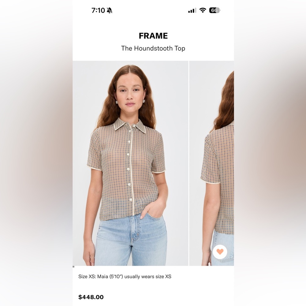 Frame Denim The Houndstooth Top